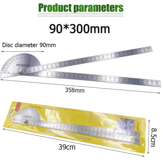 

2In1 Penggaris Busur 180 + Penggaris Busur Derajat Digital Protractor Angle Ruler Goniometer Inclinometer Penggaris Bujur Stainless Steel Protractor Angle Ruler Digital Goniometer 300Mm Co