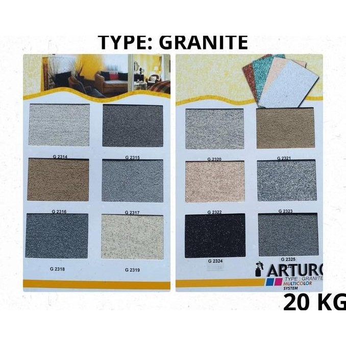 Arturo Cat Texture Granite 20 Kg (Pail) Cat Dinding Granit Untuk Interior & Eksterior Co