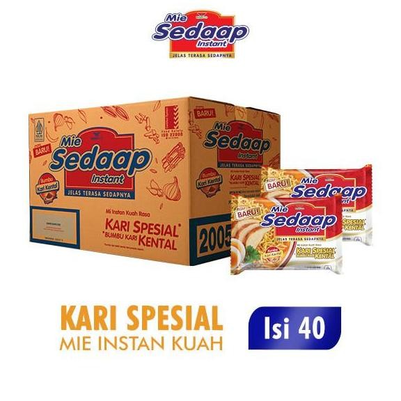 

Sedaap Mie Instan Kari Kental Spesial 75 gr (Isi 40 pcs) LS