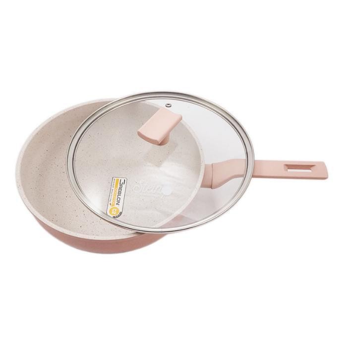(Termurah) Wajan Stein Wokpan Steincookware Wok Glow Pan Stain Cookware Glowpan Marble Teplon Kitche