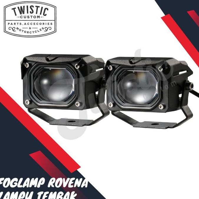 Lampu Tembak U Series Foglamp Kabut Led Rovena Putih Kuning Motor Terbaik