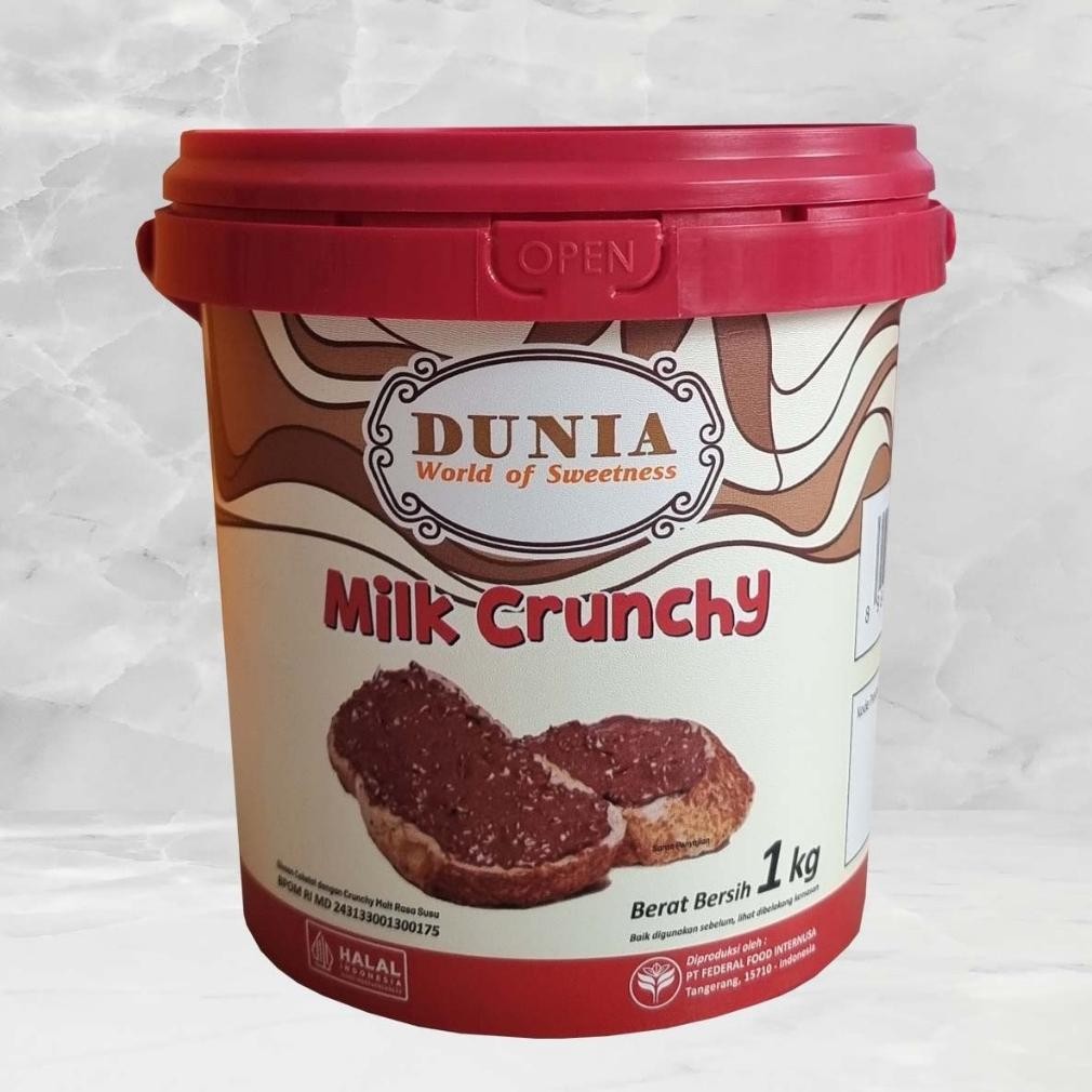 

Dunia Spread Crunchy Milk 1 Kg Pail Milky Cokelat