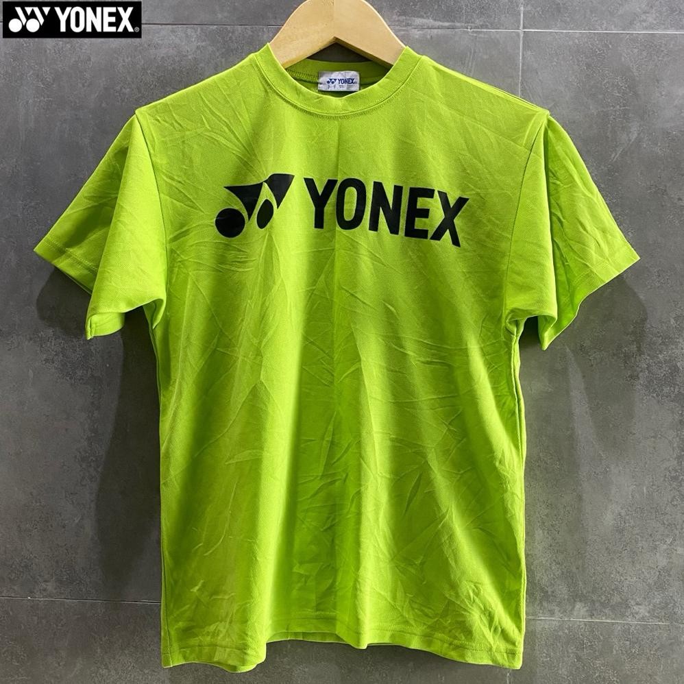 (Terbaru) Kaos Jersey Sport Badminton Running Gym Fitness Maraton Brand Yonex Hijau Lime Thrift Seco