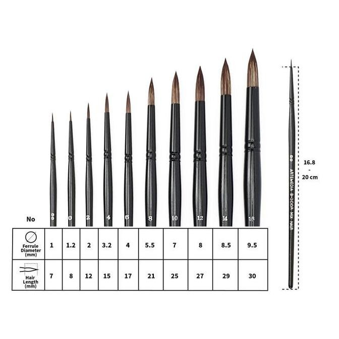 

Kuas Lukis Arte B300R Mixhair Brush