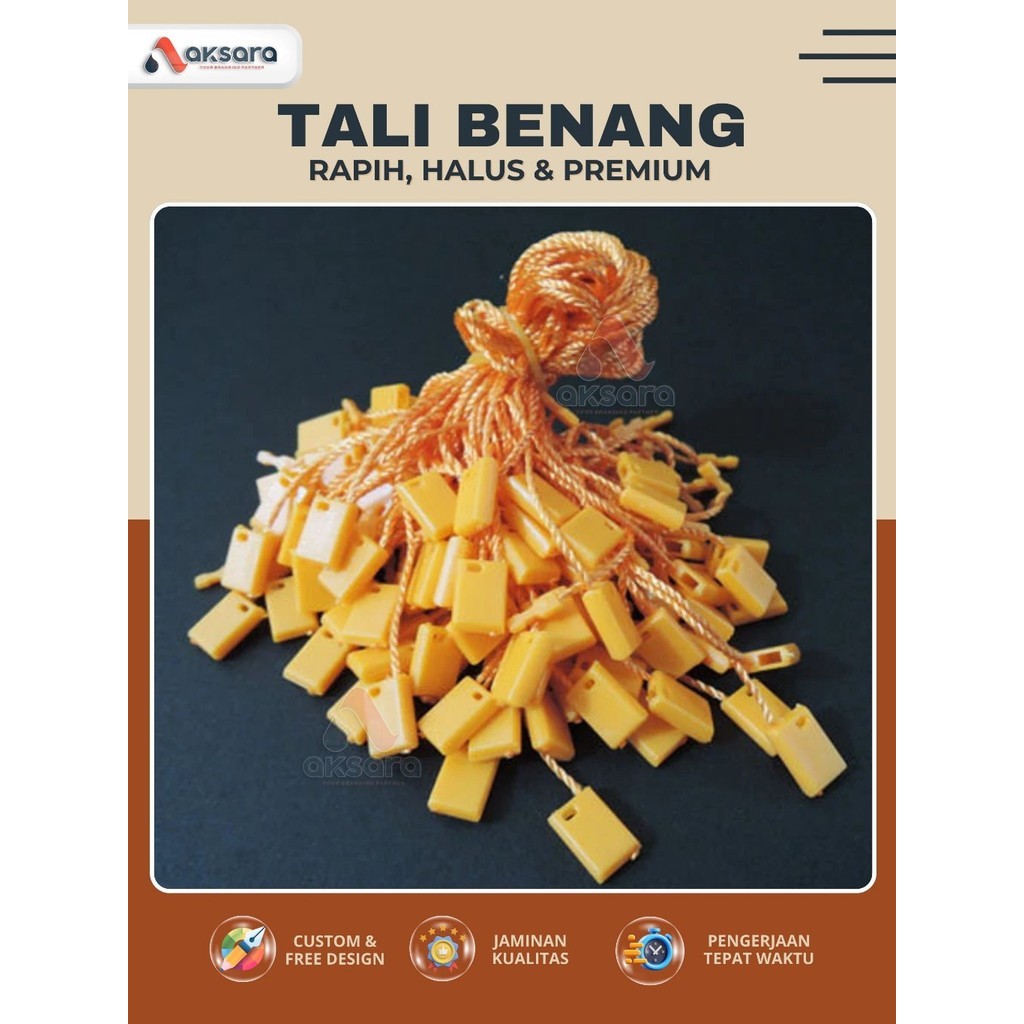 

(1000) PCS Tali Hang Tag Nylon/Hang Tag Rope/Tali Label Pakaian/Tali Hangtag Bahan Benang