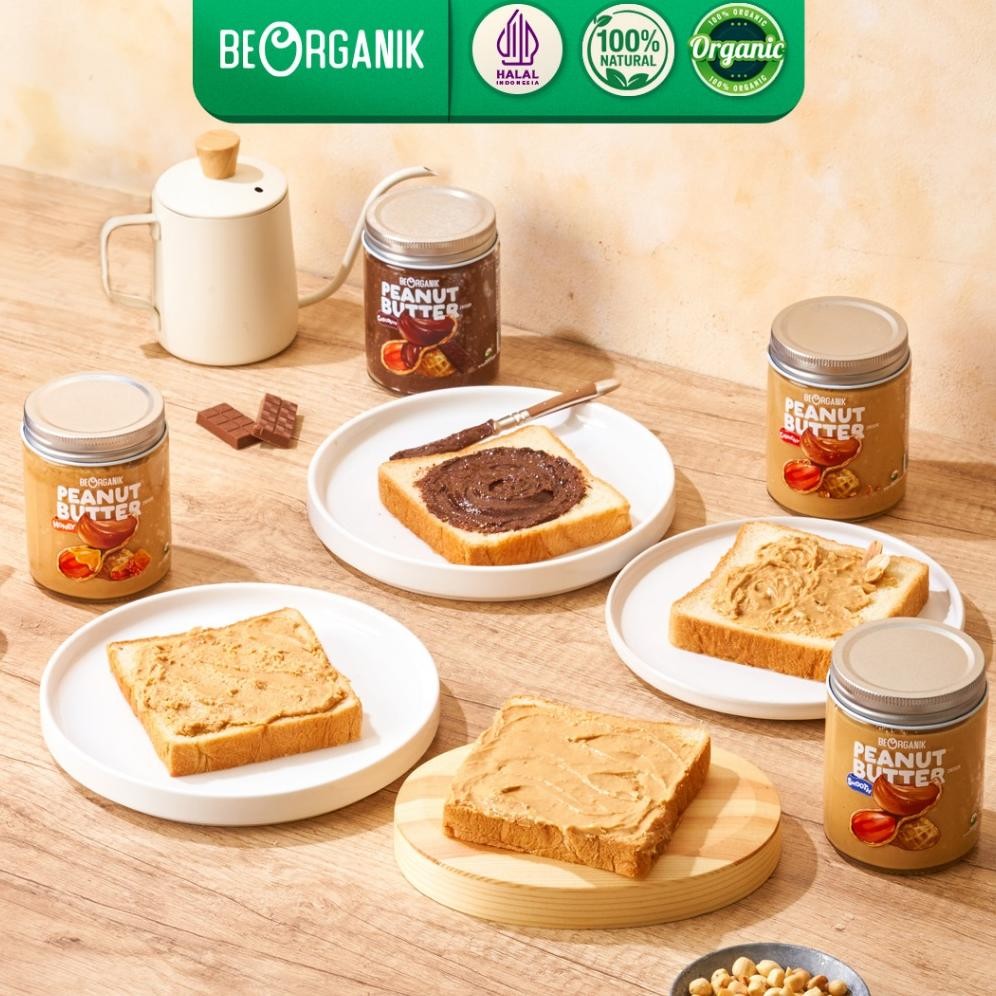 

Beorganik CHOCOLATE Peanut Butter / Selai Kacang Cokelat Tanpa Gula Bebas Gluten Vegan Halal 280gr