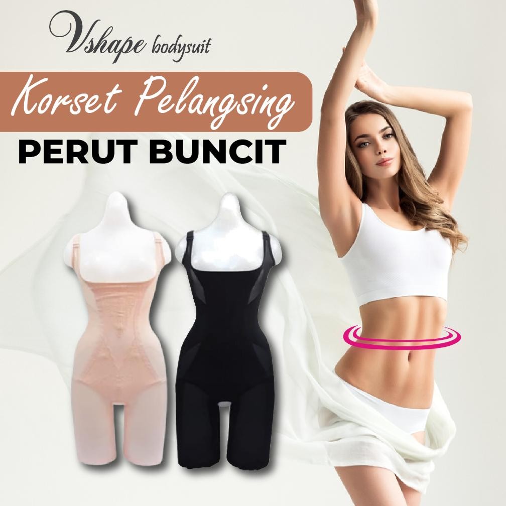 VSHAPE - BodysuitViral Pelangsing Pakaian Dalam Penghilang Lemak Infrared Korset Badan Populer Murah