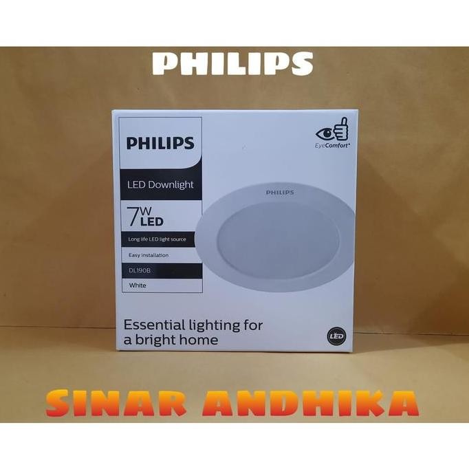 Led Downlight 7 Watt Philips Dl190B New Stok
