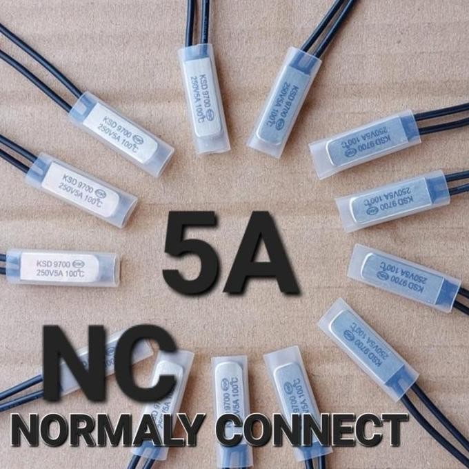 THERMOSTAT THERMOFUSE BIMETAL FUSE SUHU TEMPERATUR NC RS KSD 9700 5A