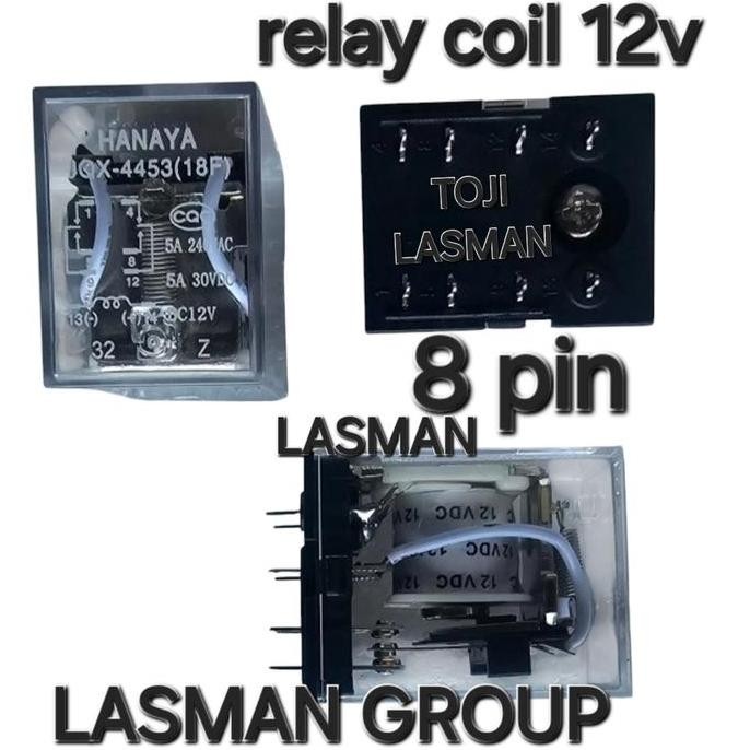 RELAY 12V 8P KAKI 8 RELAI 12 VOLT 12 V VOLT 8 PIN JQX 4453 8P SP