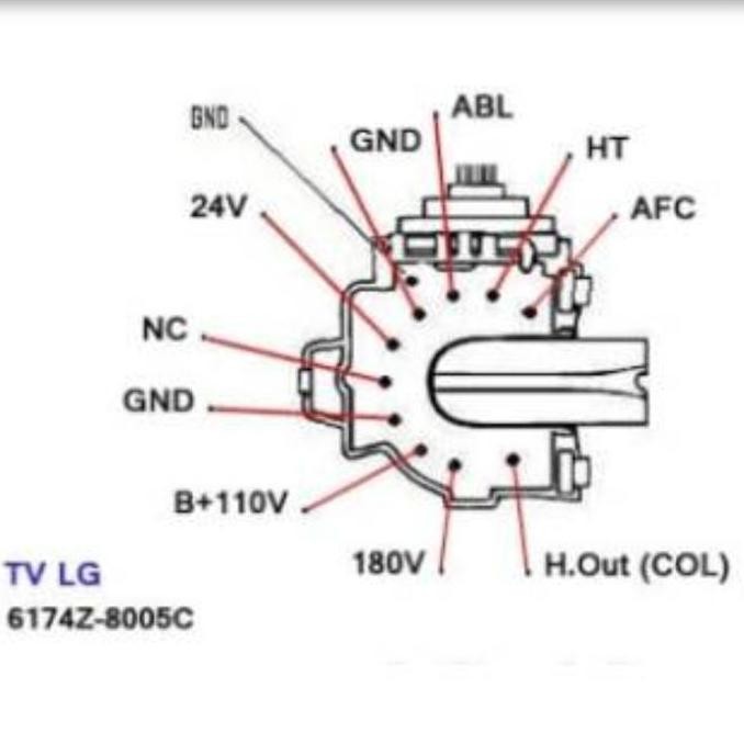 PLAYBACK TV LG 21 6174Z 8005A FLYBACK TV 6174Z-8005A 6174 8005
