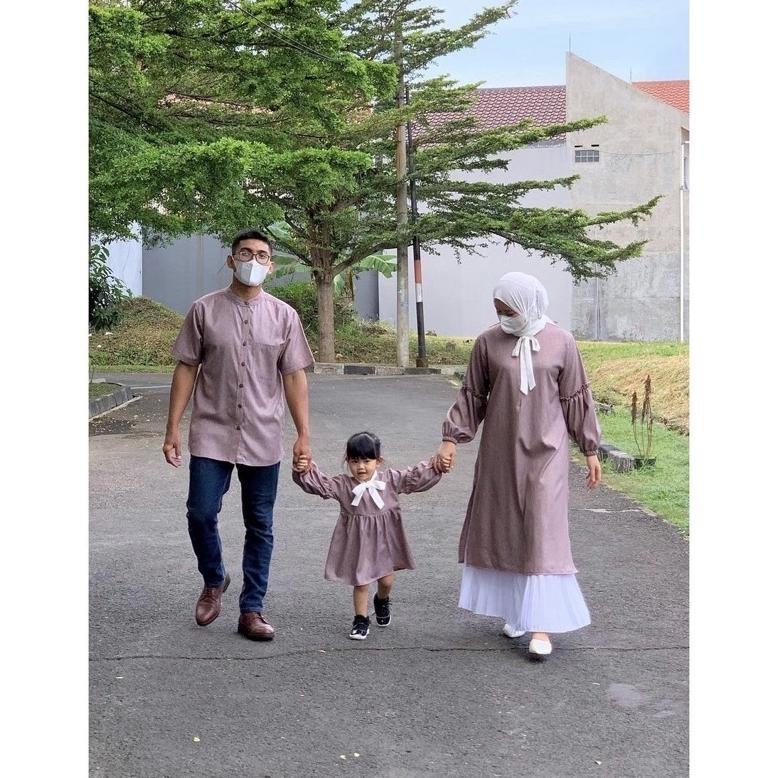 New RASISA BAJU COUPLE SARIMBIT KELUARGA MUSLIM KOKO AYAH ANAK TUNIK IBU ANAK PEREMPUAN MIRANDA TUNI