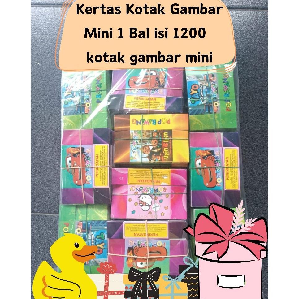 

Kertas Kotak Kado Gambar Mini 1 Bal Isi Kurang Lebih 1200 Pcs