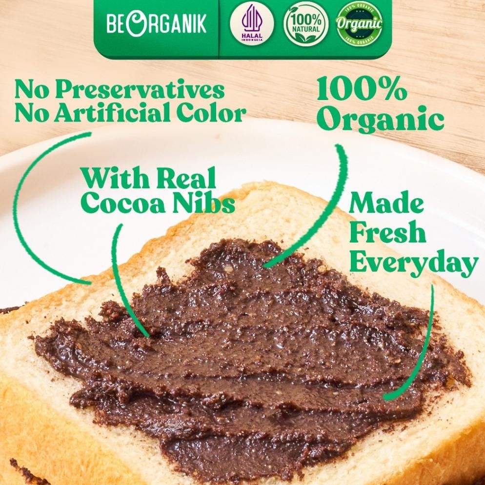 

Beorganik Chocolate Jam / Selai Coklat 280gr With Real COCOA NIBS, Vegan dan cocok untuk diet