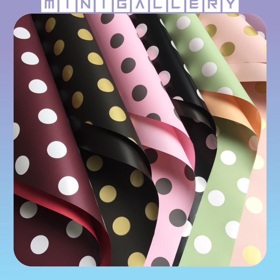 

20 Lembar Flower Wrapping Polkadot Cellophane Kertas Buket Bunga Kb11