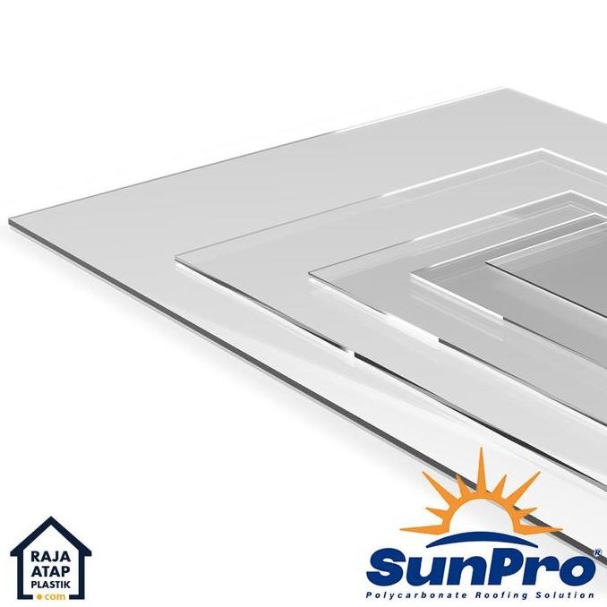 Atap Polycarbonate Polikarbonat Solarflat Merk Sunpro - 3.0 Mm
