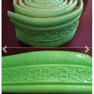 BORDER LIST WALLPAPER FOAM 10CM WARNA HIJAU