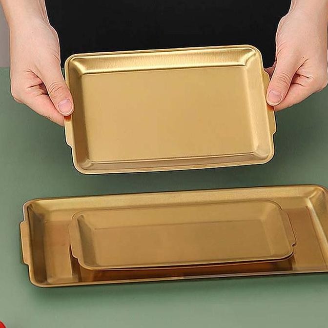 Stainless Segi Nampan Emas Nampan Cantik Baki Prasmanan Baki Emasserving Tray Baki Saji Baki Serving