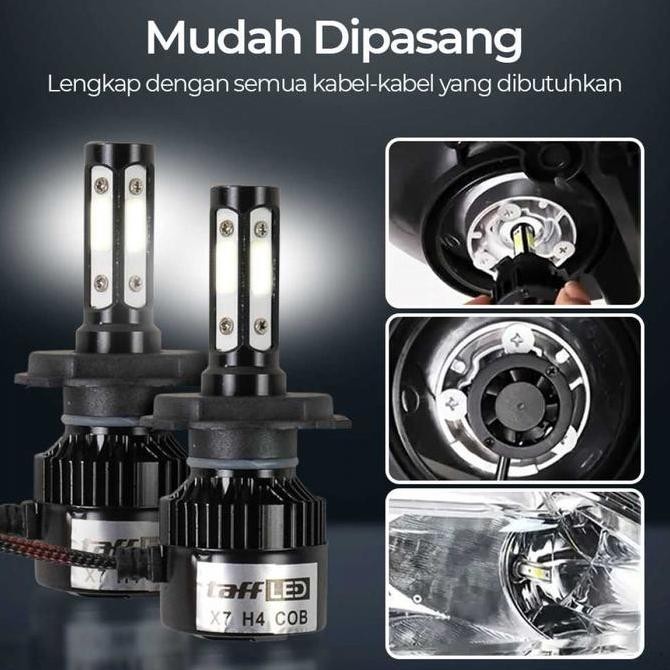 

Lampu Mobil Led Cob Headlight H4 Cool White 2 Pcs - 75818-4Cn