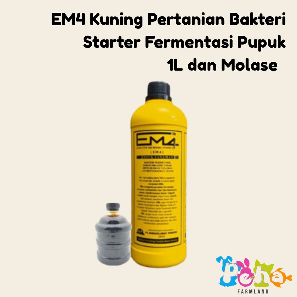 EM4 Pertanian Bakteri Starter Fermentasi Pupuk Tanaman 1L EM4 Kuning