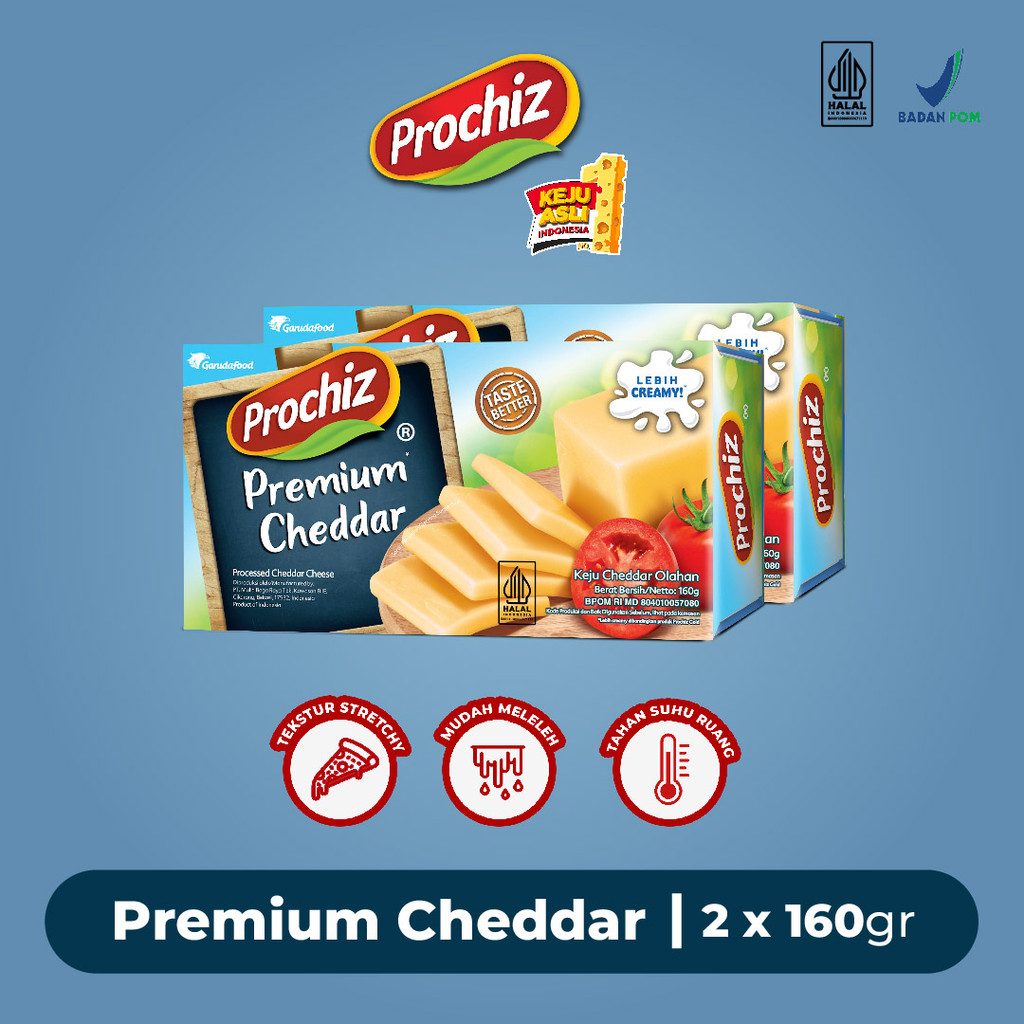 

Keju PROCHIZ Cheddar 160 gr x 2
