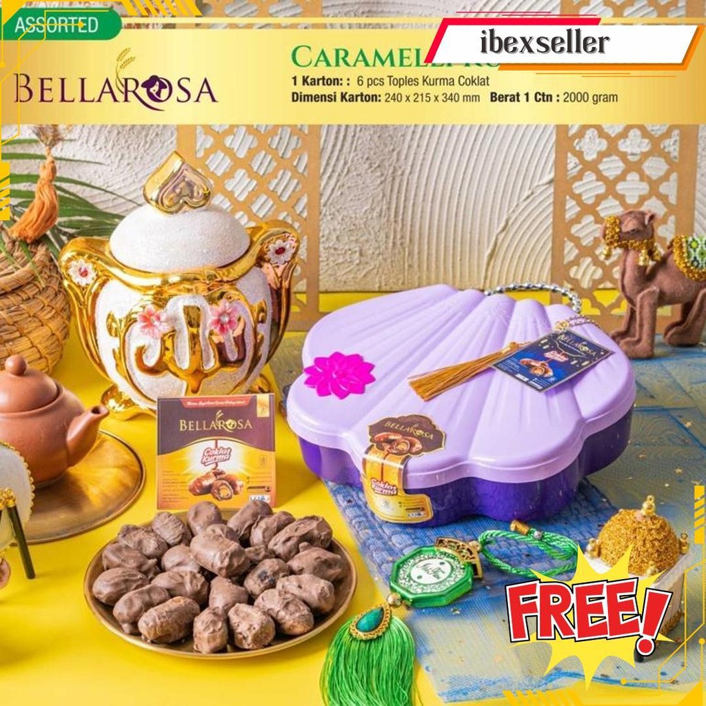 

Hampers Lebaran Bellarosa Kurma Coklat Caramelli Toples Kerang Cantik Jar Timba Gift Parcel Suguhan Umroh Snack Box Hadiah Terlaris