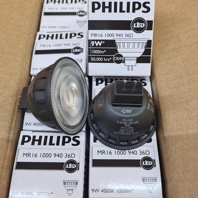 Lampu Mr16 1000 940 36D 9W Philip / Lampu Mr16 Led 9W 36D 1000Lm New Stok
