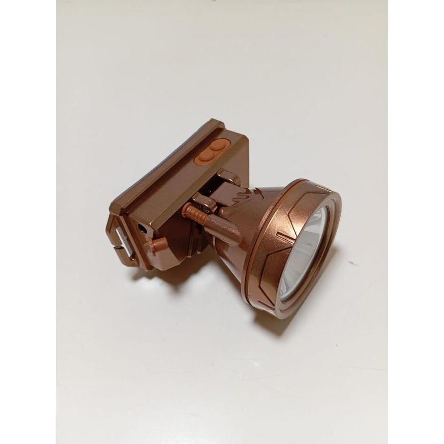 Senter Kepala Dony Sr-720 Coklat Metalik | Led 20W | Cahaya Putih Dan Kuning New Stok