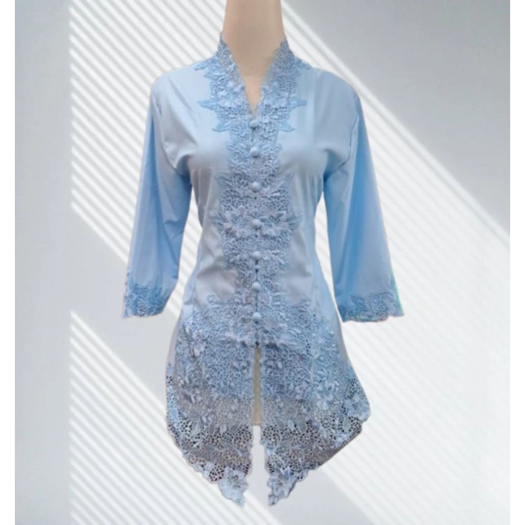 Atasan Kebaya Bordir Lengan 7/8 Baju Kebaya Bordir Encim Wanita Dewasa/Kebaya Kantor
