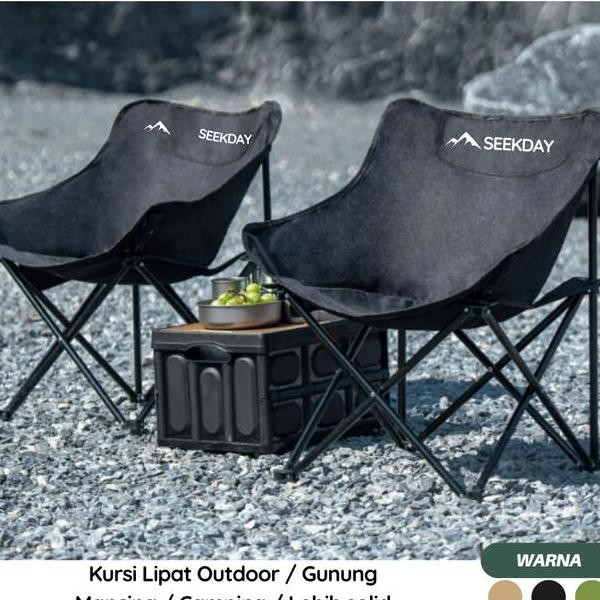 Seekday Kursi Dan Meja Lipat Outdoor Set Camping Meja Lipat Portable 2 Kursi 1 Meja