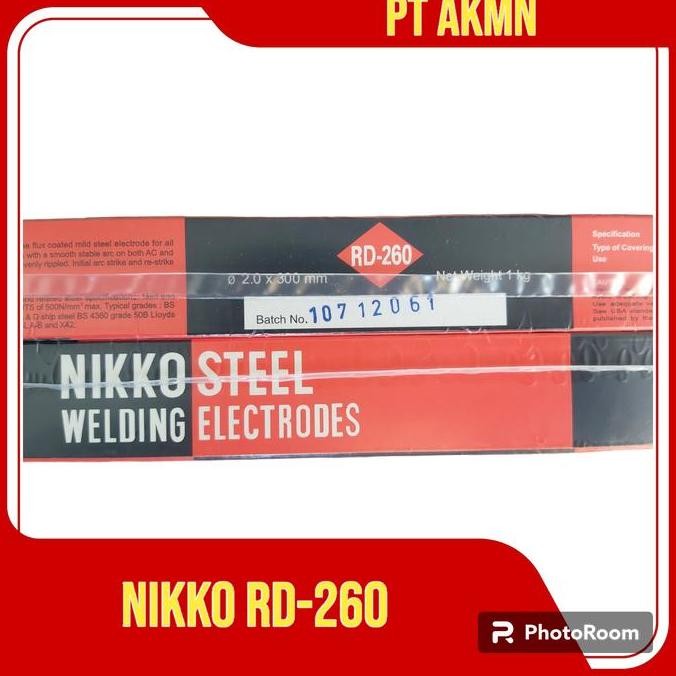 KAWAT LAS NIKKO RD-260 RD260 1.6MM 2.0MM 26MM 3.2MM 4.0MM AWS E6013 - KEMASAN 1KG 2KG DAN 5KG ORIGIN