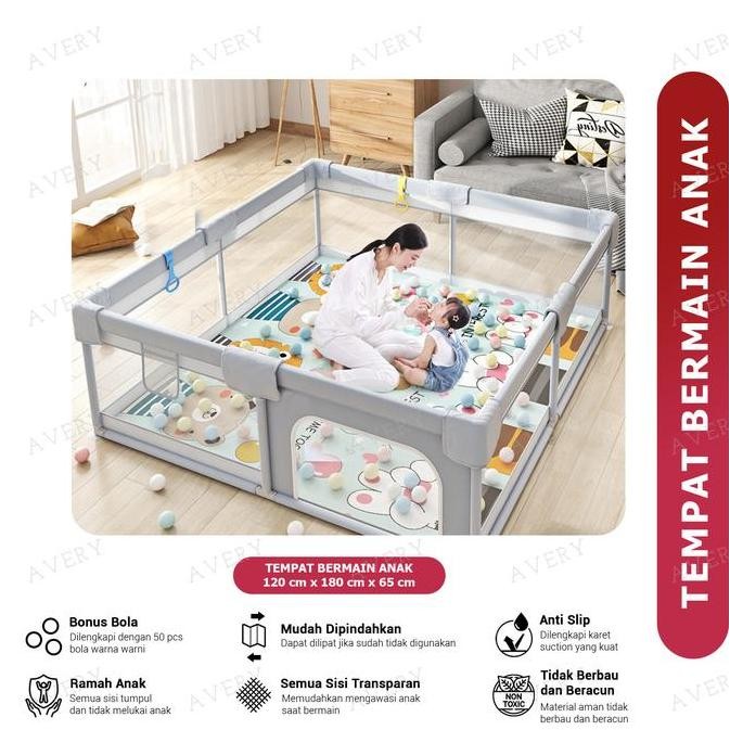 Pagar Bayi Anak / Kolam Tempat Bermain Mandi Bola - Playpen Pengaman