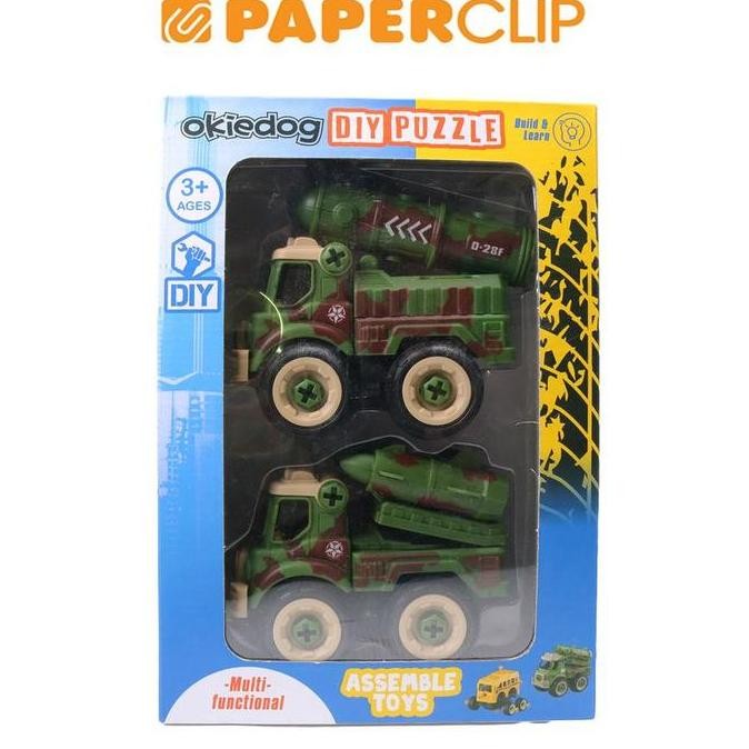 Sale Mainan Anak Okiedog Diy Puzzle V2 Cj-3989374 Military Vehicle