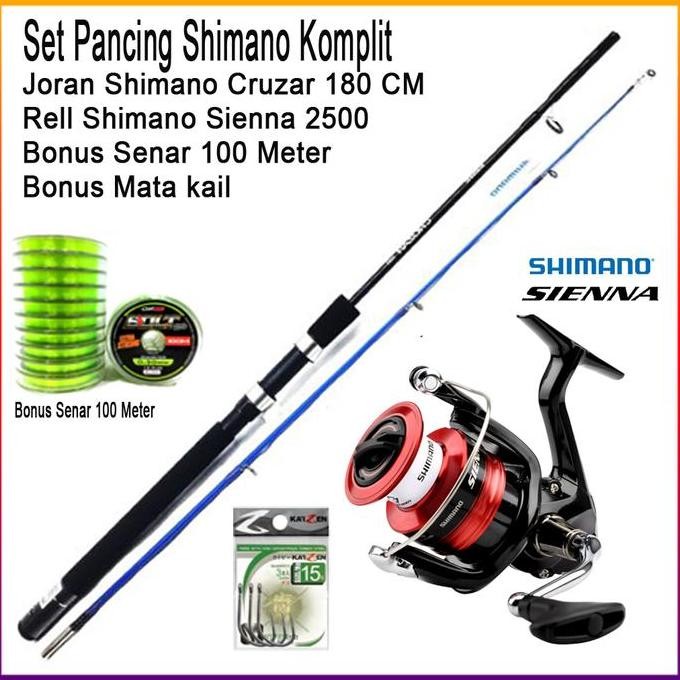 Set Pancing Shimano Joran Shimano 180CM bonus Senar Lengkap