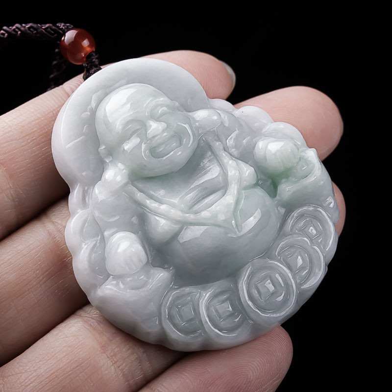 Liontin Buddha Uang Jade, Liontin Buddha Jade Besar, Liontin Buddha Maitreya