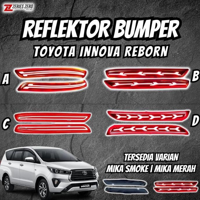 Lampu Reflektor Bumper Innova Reborn 2016 - 2024 Mika Merah Mika Smoke