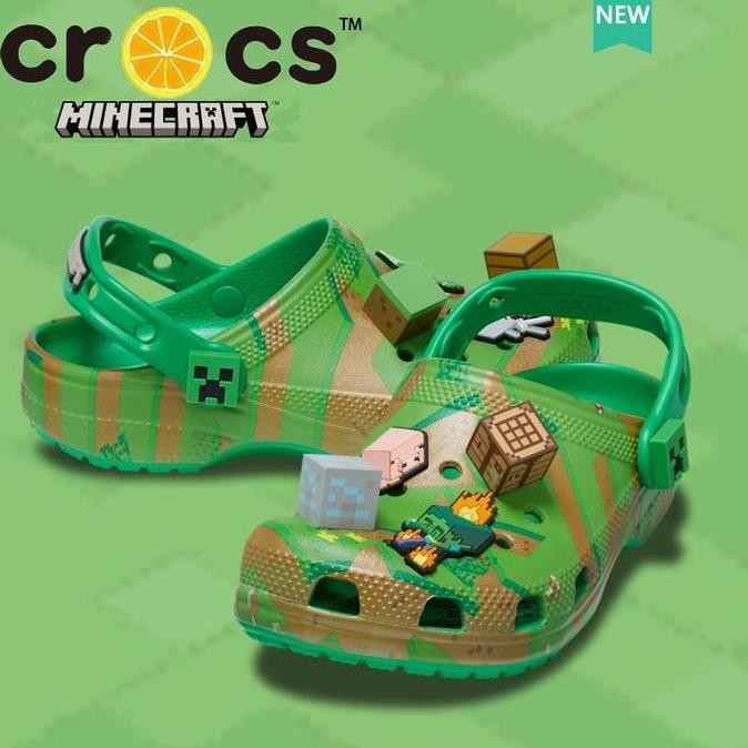 Terlaris Crocs Anak Fun Lab 3D / Sandal Anak / Crocs Minecraft / Crocs Kids / Crocs 3D / Crocs Anak 