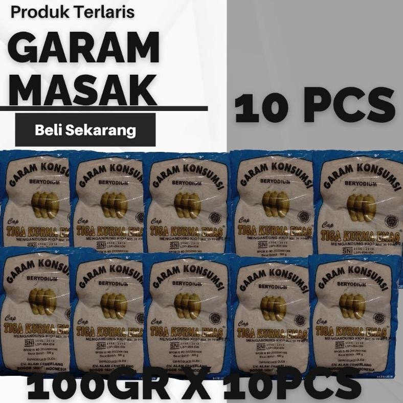 

(Terbaru) GARAM MASAK 10BUNGKUS - GARAM MASAK 10PCS - GARAM KONSUMSI - GARAM HALUS- GARAM IODIUM - GARAM 10PAK (Terlaris)