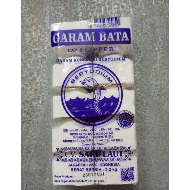 

(Terbaru) Garam Bata Flipper isi 10 berat 2,2 kg garam beryodium (Terlaris)