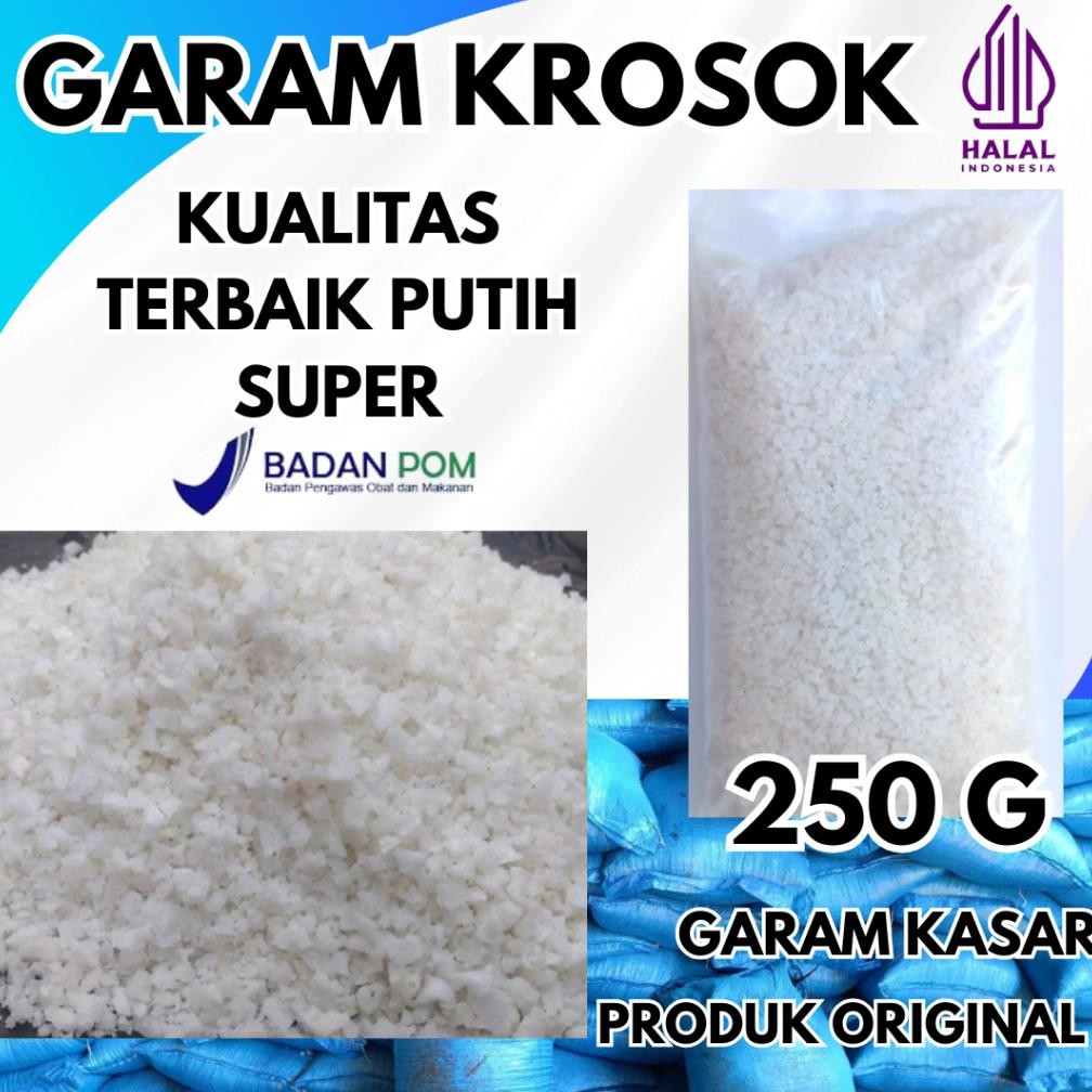 

(Terbaru) GARAM KROSOK 250 G GARAM KASAR GARAM MASAK KUALITAS TERBAIK PUTIH SUPER (Terlaris)