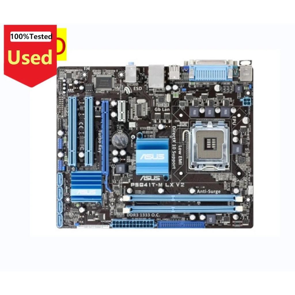 Asus P5G41T-M Lx V2 Motherboard Lga 775 Ddr3 8Gb G41  Used   Used