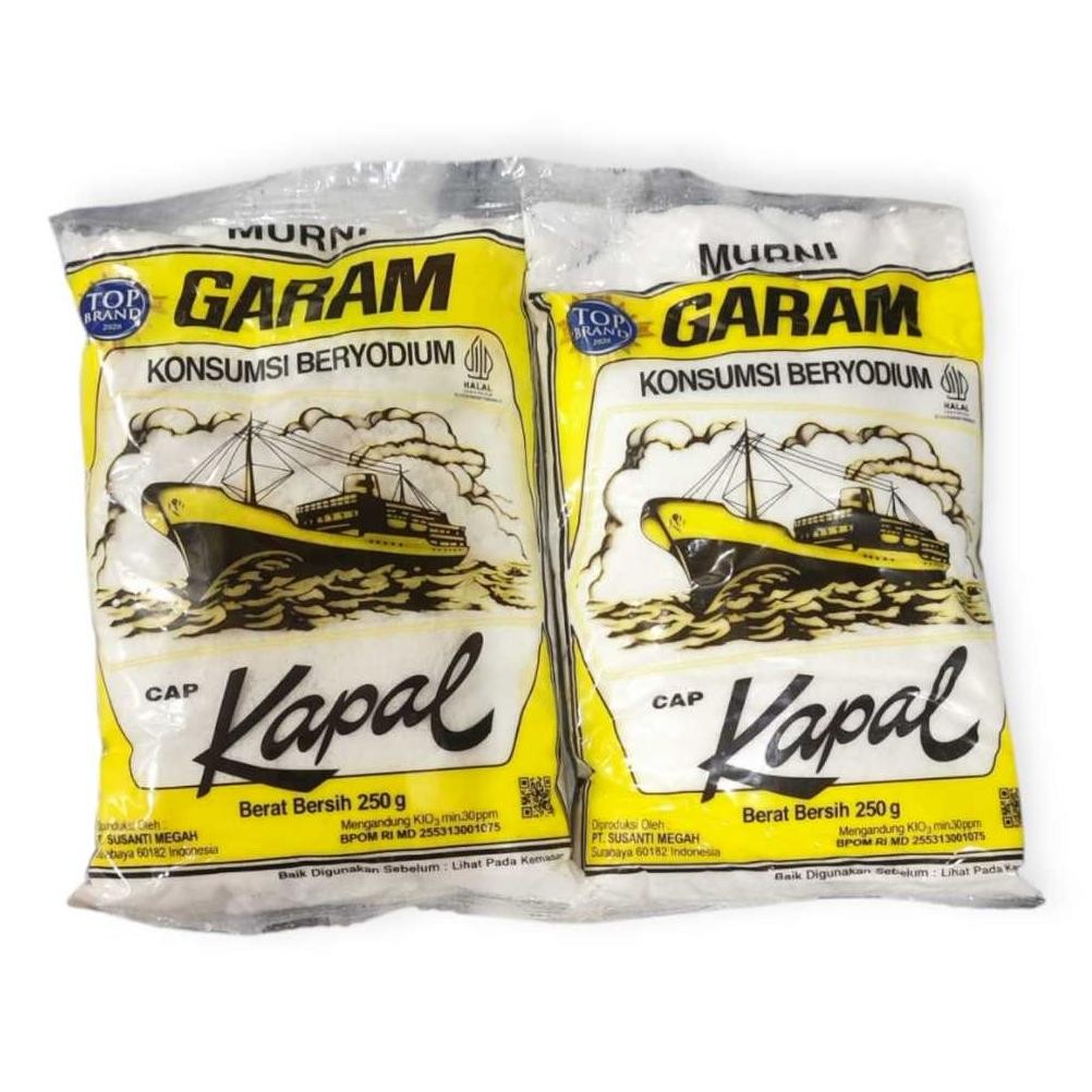 

(Terbaru) 250gr GARAM Cap KAPAL Murni Beryodium (Terlaris)