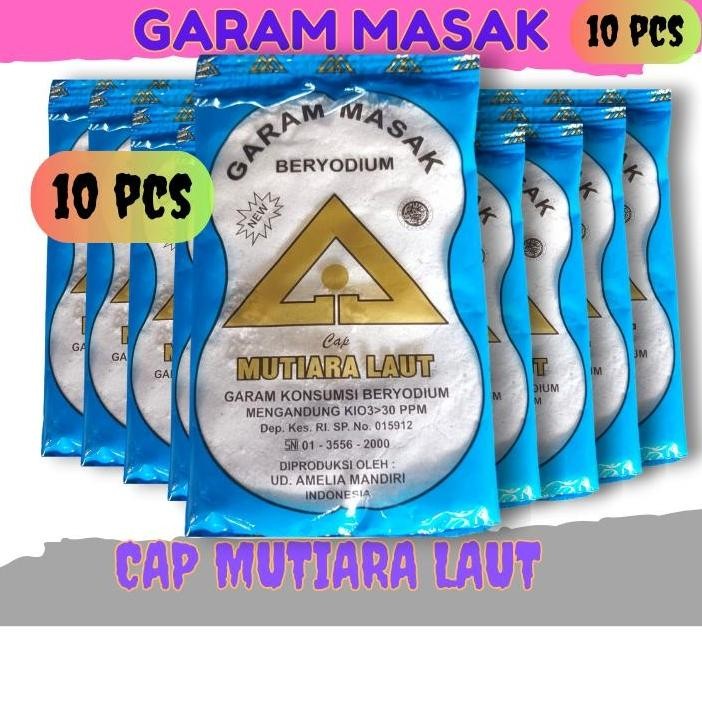 

(Terbaru) 10 PCS GARAM DAPUR BERYODIUM PAKET 10 PCS CAP MUTIARA LAUT / CAP LIMA LIMA (Terlaris)