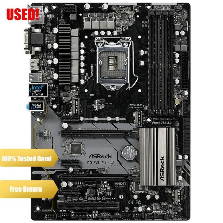 Asrock Z370 Pro4 Desktop Motherboard With Intel Z370 Z370M Ddr4 Lga 1151 Original Desktop Mainboard