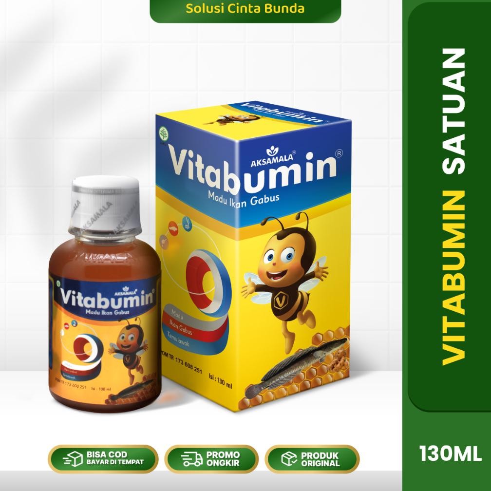 

(Terbaru) Vitabumin Madu Albumin Ikan Gabus 60 ml - 130 ml - Madu Pnambah Nafsu Makan Anak (Terlaris)