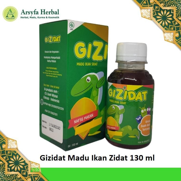 

(Terbaru) Gizidat Madu Ikan Sidat Penambah Nafsu Makan Anak Isi 130 ml (Terlaris)
