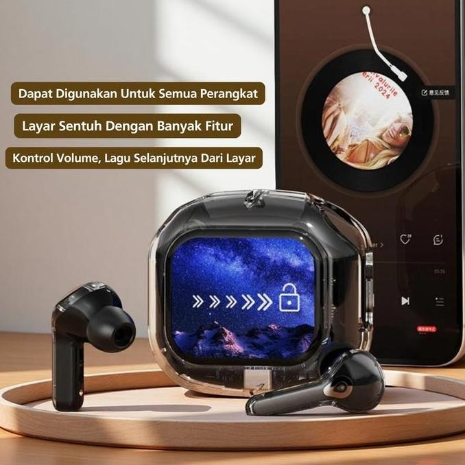 

Kouo Tws Q20 Ai Earphone Wireless Layar Sentuh Dengan Ai Cerdas Terjemahan Bahasa Earbuds Stereo Sorround Sound Semua Perangkat