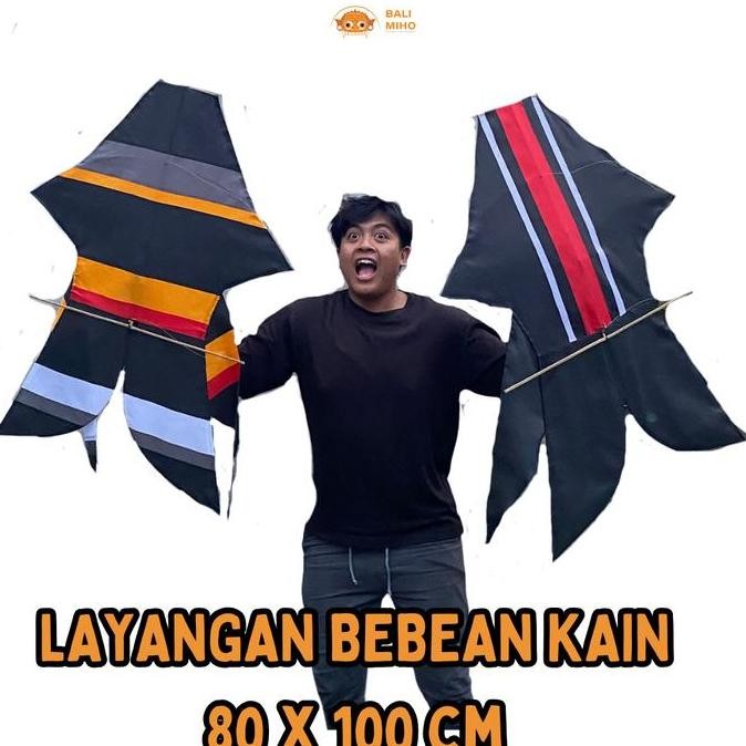 {{{{}}] Layangan Bebean Kain 80 x 1 meter - Bebean Kain - Layangan Ikan Bali - Layangan Knockdown - 