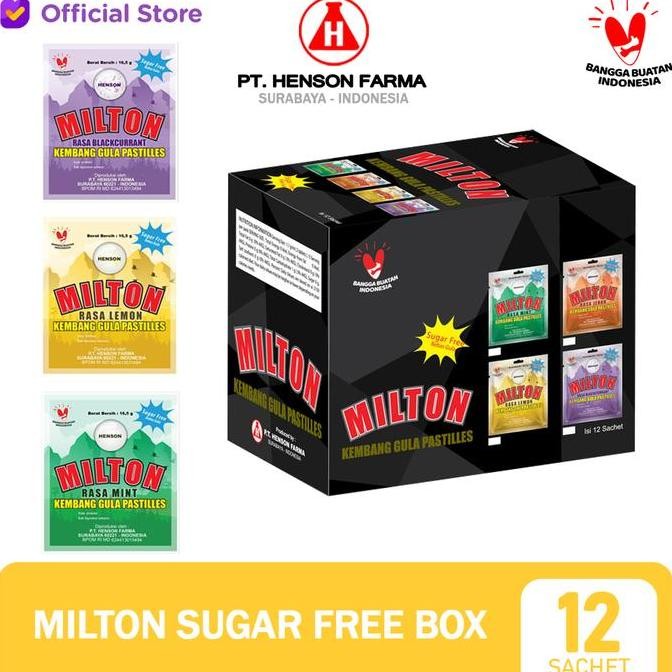 

MILTON PASTILLES Box Sugar Free Isi 12 sachet