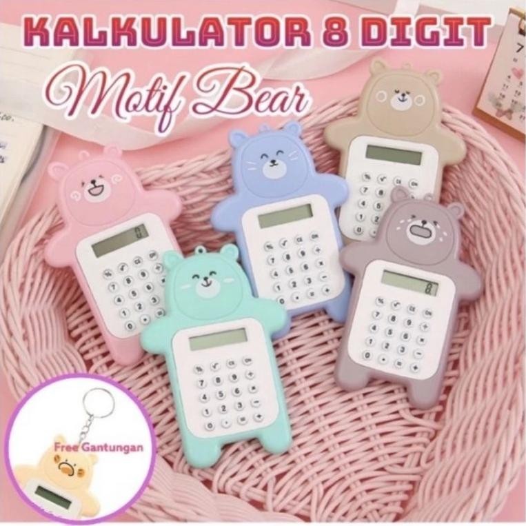 

Ga24 Fgs-3 Eq-77 Gantungan Kunci Kalkulator 8 Digit Motif Bear Lucu / Calculator 8Digit Viral Ga24